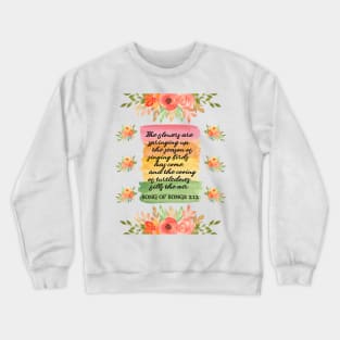 Song of Songs 2:12 Summer Bible Verse Watercolor Floral Theme Crewneck Sweatshirt